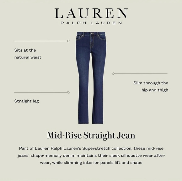 Lauren Ralph Lauren-[8]Mid-Rise Straight Jean - Picture 5 of 5